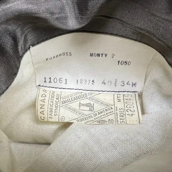 Virgin Wool Pinstripe Sport Coat 40RCambridge Vintage Gray Tailored Blazer